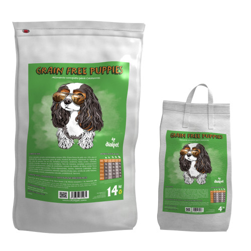 comida para cachorros con pollo y hortalizas