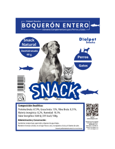 Boquerón Deshidratado Entero 60 g 2