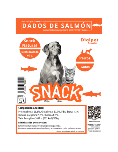 Dados Deshidratados de Carne de Salmón 60 g 2