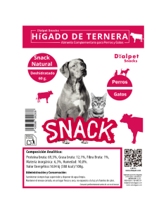 Hígado Deshidratado de Ternera 60 g 2