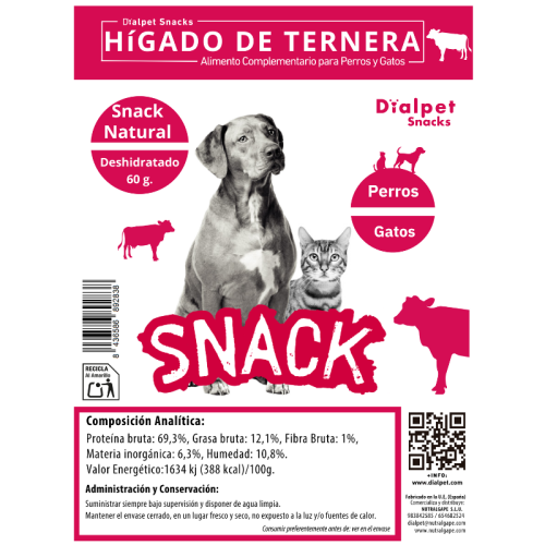 Hígado Deshidratado de Ternera 60 g