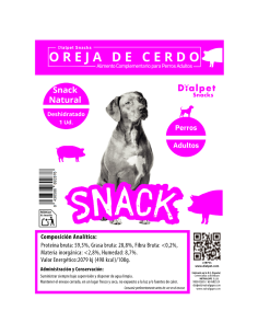 Oreja Deshidratada de Cerdo 50 g 2