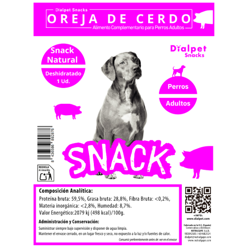 Oreja Deshidratada de Cerdo 50 g