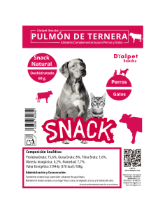 Pulmón Deshidratado de Ternera 60 g 2