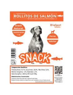 Rollito Deshidratado de Salmon Ahumado 15 cm 2