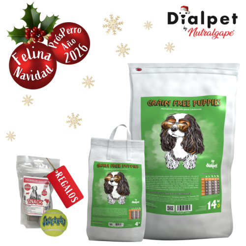 comida para cachorros con pollo y hortalizas